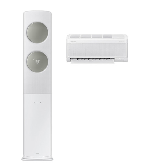 (1Q) 삼성 에어컨 무풍 클래식 일반 화이트 스탠드+벽걸이 19평+6평 (36) AF70F19D24IR5S